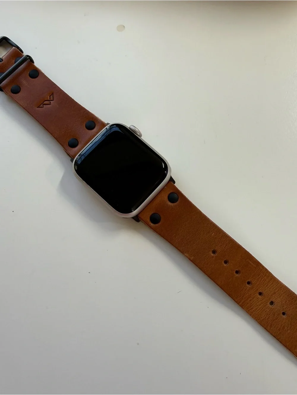 Range Leather Co. Apple Watch Band Full Grain Leather in Natural NIB Sz 38/40mm